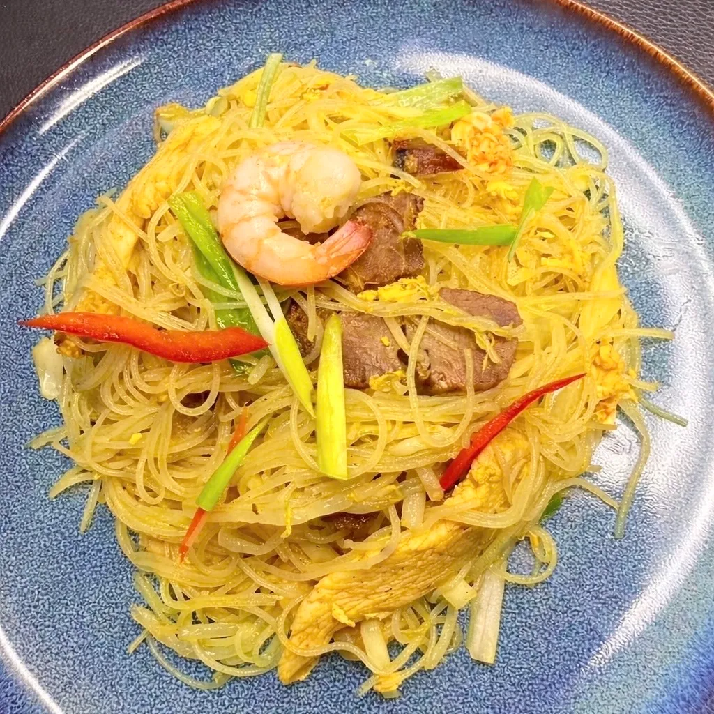 singapore style fried rice noodle spicy 新加坡炒米粉